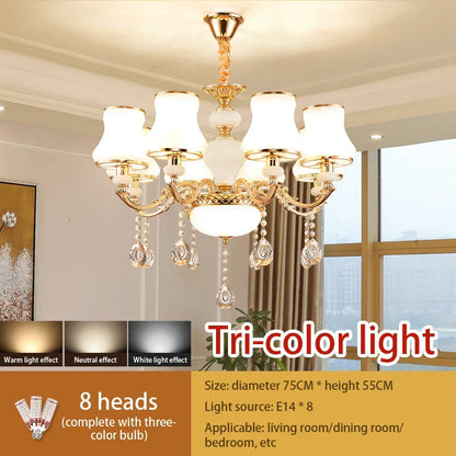 DecorBites™ Crystal LED Pendant: Elegant Modern European Living Room Lighting