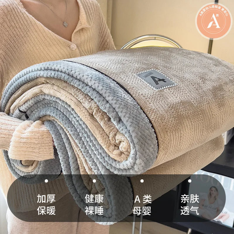 Decorbites™ Kuschelweiches Baumwoll-Samt-Plüschdecke: Luxuriös weich und warm leichte Decke
