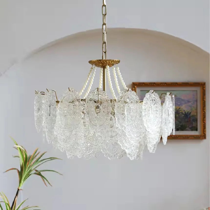 Decorbites™ Klar-Glas-LED-Kronleuchter: Moderner französischer Stil für Wohnzimmer, Schlafzimmer, Küche.