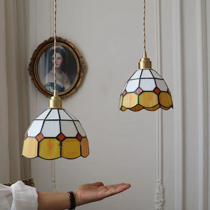 Decorbites™ Glas-LED-Hängeleuchte im Tiffany-Stil, handgenäht, für Esszimmerbeleuchtung
