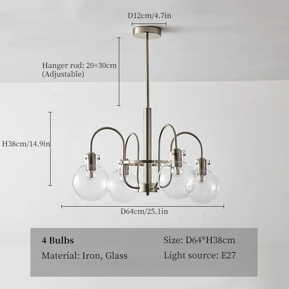 Decorbites™ Glas-LED-Kronleuchter: Retro-Bauhaus-Design für Wohnzimmer, Schlafzimmer, Küche oder Esstisch