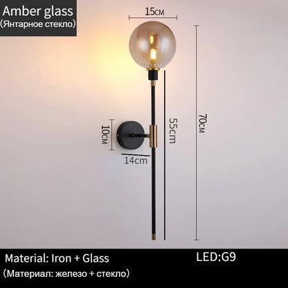 Decorbites™ Glas-Kugeln-Wandlampe für modernes Wohnraum-Dekor & Beleuchtungseinrichtung
