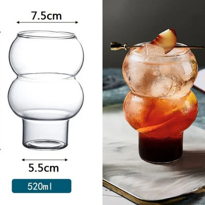 Decorbites™ Kürbisformiges Glasbecher-Set für Kaffee, Whiskey, Wein, Joghurt - 300/520 ml