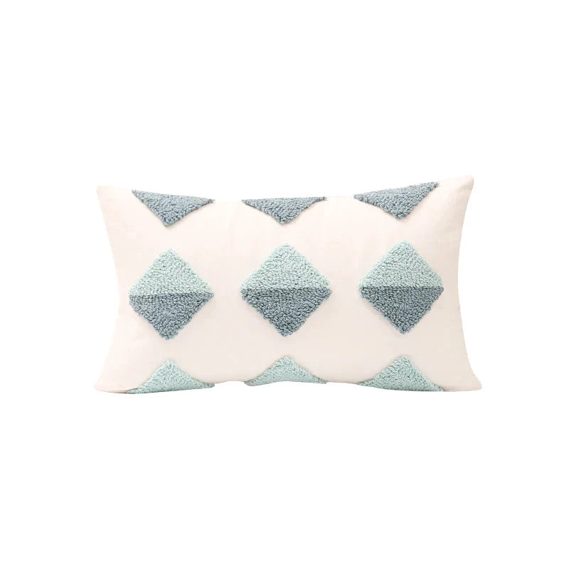 DecorBites™ Geometric Tufted Diamond Pillow Cover 45x45cm/30x50cm Square for Living Room