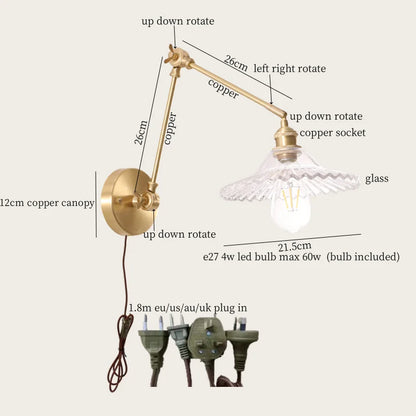 Decorbites™ Cremeharz-LED-Wandleuchten mit Zugschalter – Vintage-Kupfer-Nachttischlampe