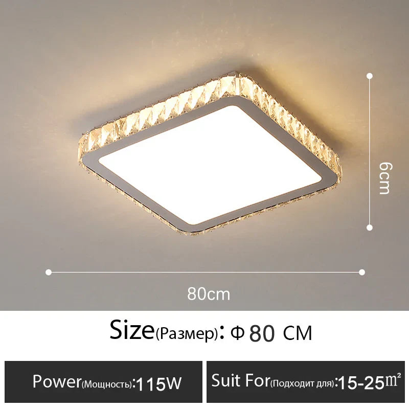 Decorbites™ Crystal-LED-Deckenleuchte: Luxuriöse goldglänzende Leuchte für das Wohnzimmer