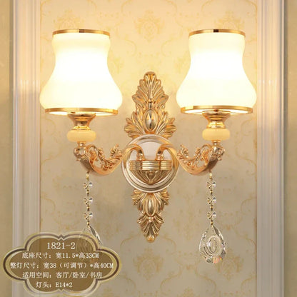 DecorBites™ Crystal Wall Sconce Bedroom Lamp Indoor Modern Lighting Europen Style