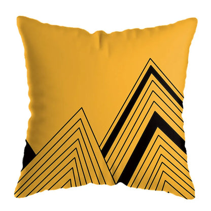Decorbites™ Geometrisches Hirsch-Print Kissenbezug 45x45 cm - Gelb Hausteppich-Dekoration