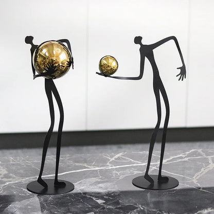 Decorbites™ Goldfigur-Skulptur Metallornament Heimdekoration Figur