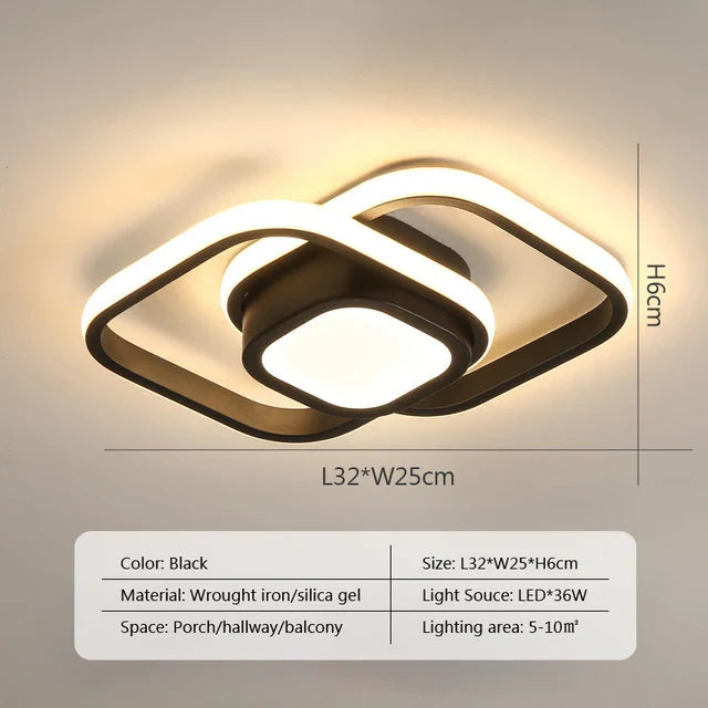 DecorBites™ LED Ceiling Chandelier Modern Bedroom Lamp Indoor Decor Surface Mounted Lighting