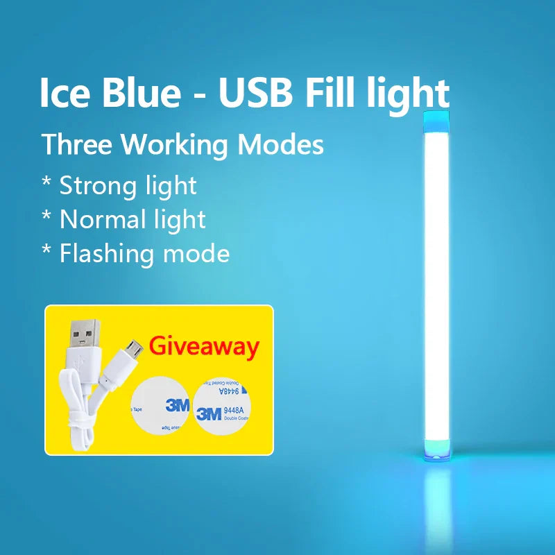 Decorbites™ LED-Auflichtm: Wiederaufladbare farbenfrohe Selfie-Lampe für Fotografie und Videos