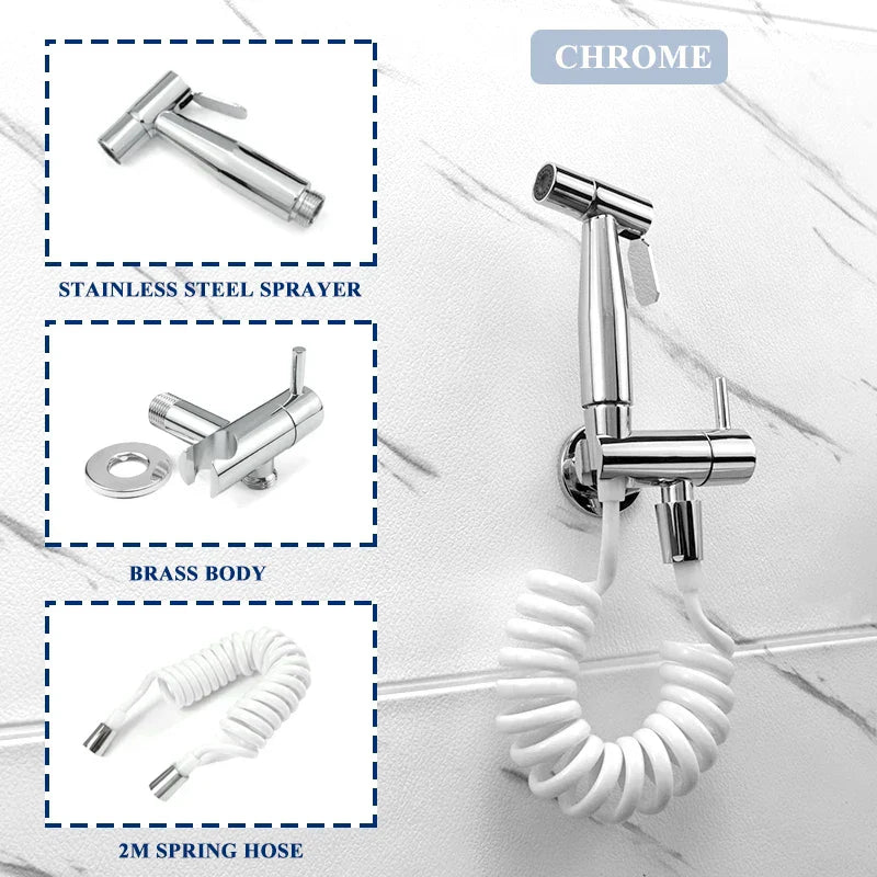 Decorbites™ Gold Bidet Armatur Handbrause Einzelner Kaltwassertapfer Hygienische Toilettendusche