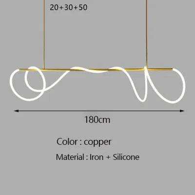 DecorBites™ LED Long Hose Chandelier for Dining Room Kitchen Bar Pendant Lamp