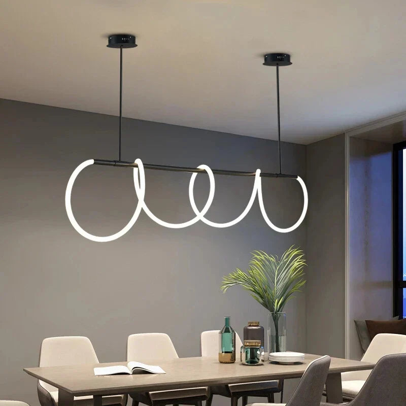 Modern Gold Black Chandelier