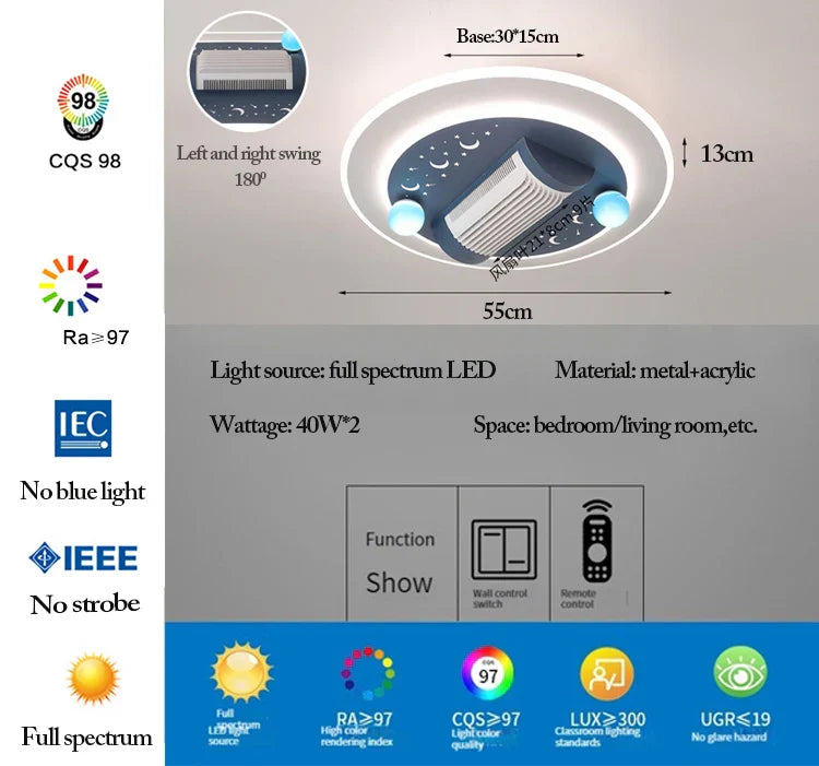 Remote Bladeless Ceiling Fan