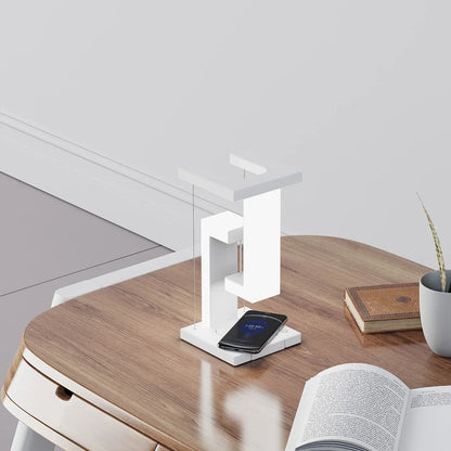 DecorBites™ Anti-gravity Night Light & Wireless Charger Desk Lamp, Dimmable LED Table Lamp