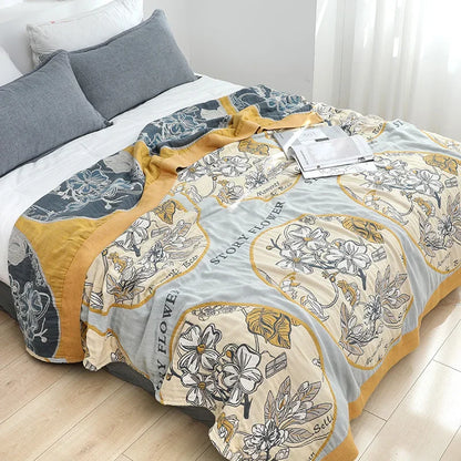 DecorBites™ Cotton Gauze Boho Throw Blanket