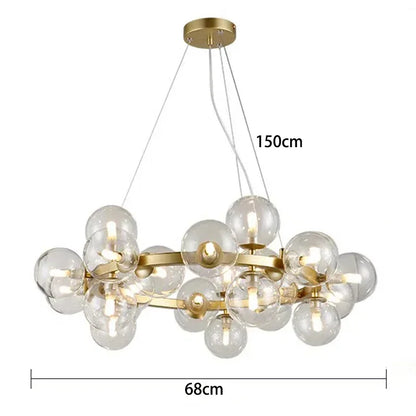 DecorBites™ Glass Ball LED Pendant Lights for Home Decor and Luminaires