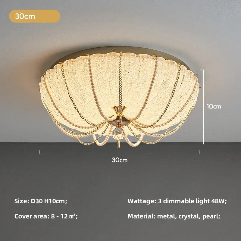 DecorBites™ Crystal Dimmable LED Ceiling Light for Modern Bedroom Decor