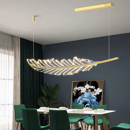 Decorbites™ Blattförmige Goldene Kronleuchter für Wohnzimmer, Esszimmer, Küche und Café
