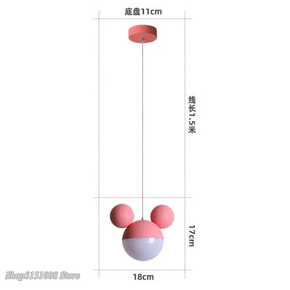 Decorbites™ LED-Karikatur-Hängeleuchte für Kinder mit Augenschonung Mickey-Prinzessin