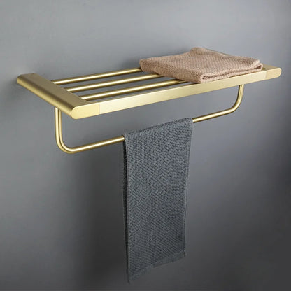 Decorbites™ Gold-Badaccessoires-Set: Handtuchstange, Toilettenpapierhalter, Handtuchhalter, Haken
