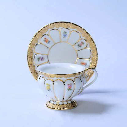 Decorbites™ Geprägtes Gold Bone China Teetassenservice-Set, Deutsches Design Trinkgeschirr