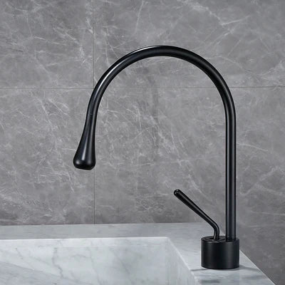 Decorbites™ Gebürsteter Gold Waschbeckenarmatur Heiß Kalt Schwarz Spüle Küche Schwenkbar Wasserhahn