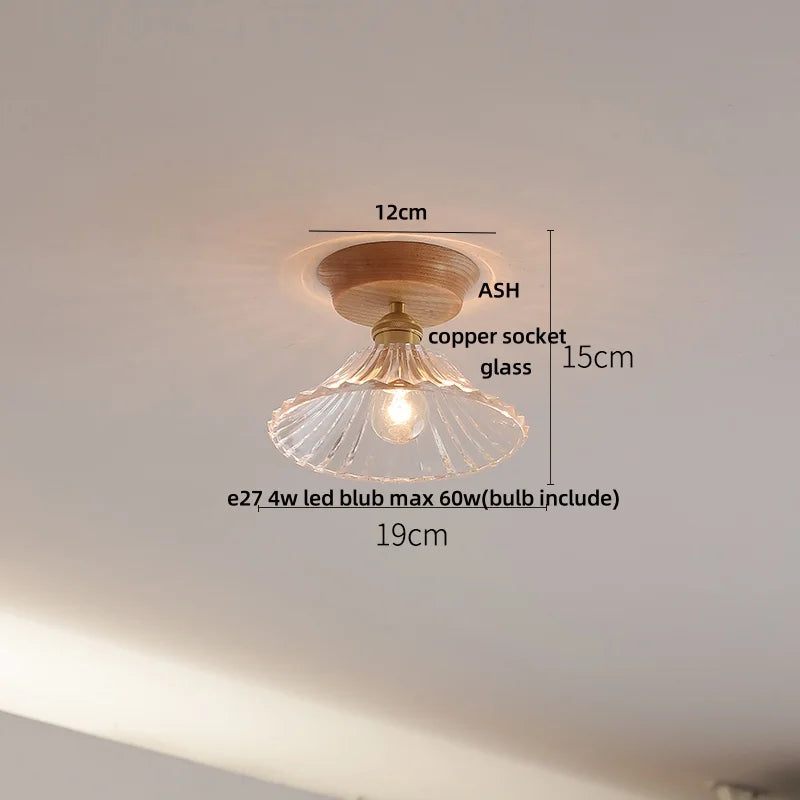 DecorBites™ Clear Glass LED Ceiling Lamp Copper Socket Modern Nordic Style Lighting