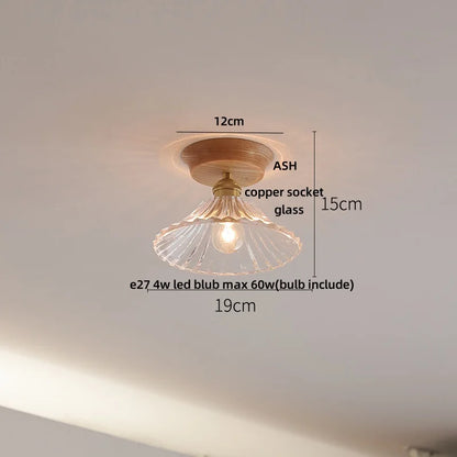 DecorBites™ Clear Glass LED Ceiling Lamp Copper Socket Modern Nordic Style Lighting