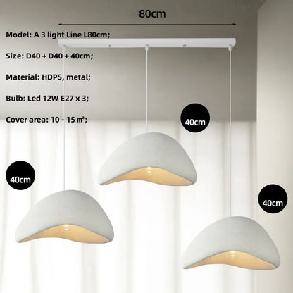 DecorBites™ LED Wabi Sabi Chandelier: Modern Minimalist Pendant Light for Home, Dining, Living Room