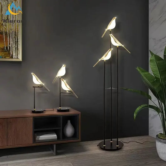 Decorbites™ Crow LED Stehlampen - Nordisch Minimalistisches Elster-Vogel-Tischlicht