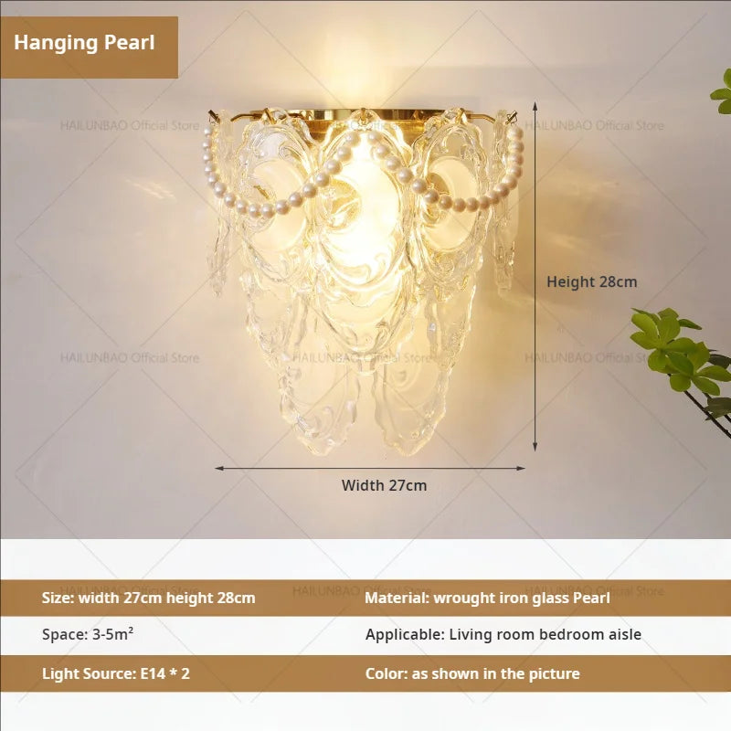 Crystal Glass Wall Lamp