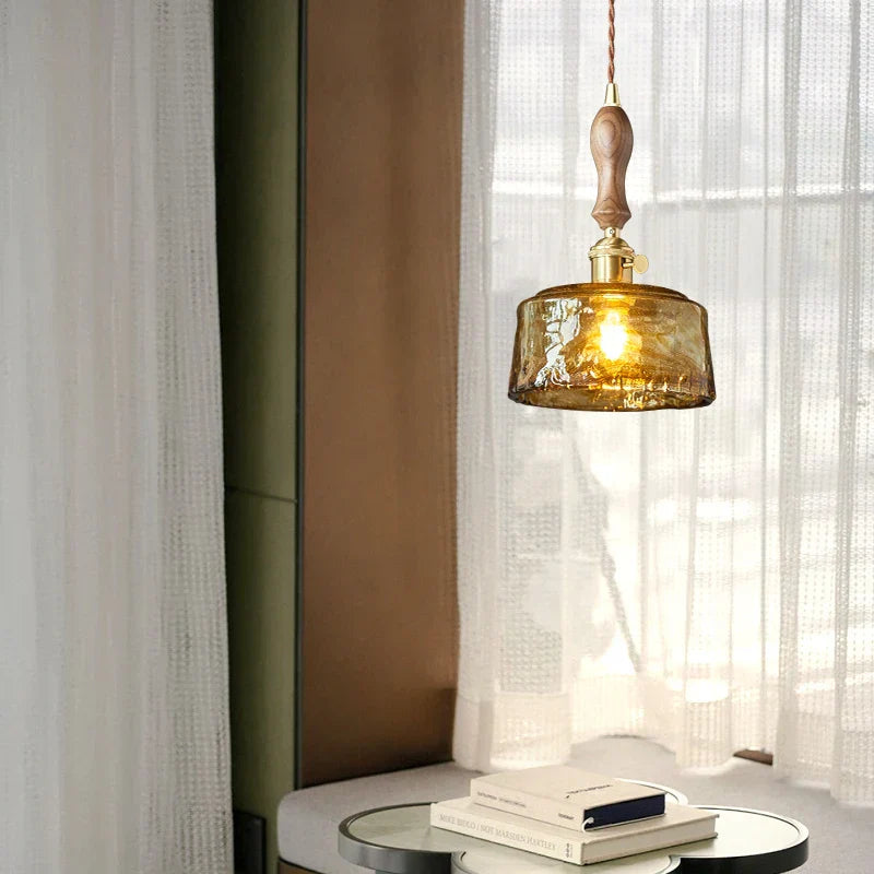Decorbites™ LED Bernstein-Glas-Hängeleuchte – Amerikanischer Vintage-Stil für die Hausdekoration