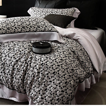 Decorbites™ Blumen Pflanzen Druck Bettwäsche-Set: Luxuriöses Lyocell-Baumwolle Weiches Seidiges Kühles Bettbezug-Set