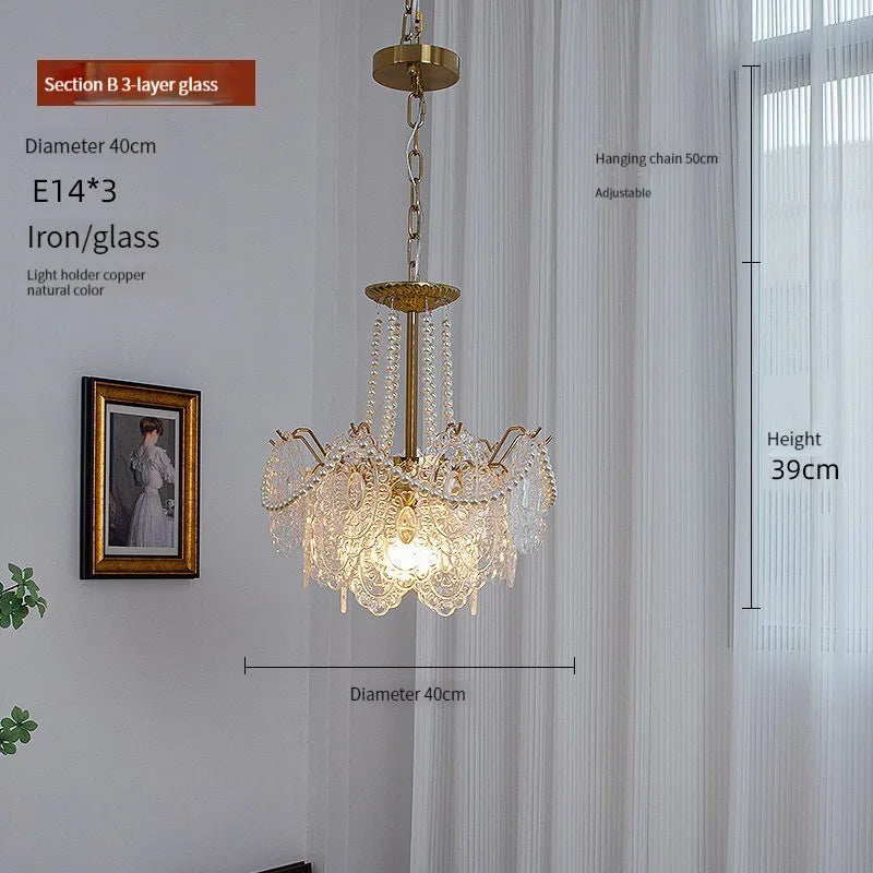 Decorbites™ Klar-Glas-LED-Kronleuchter: Moderner französischer Stil für Wohnzimmer, Schlafzimmer, Küche.