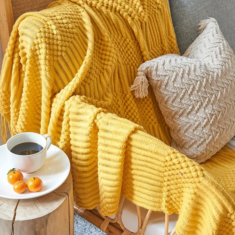 Decorbites™ Gemütliche Strick-Sofadecke - Winterliches Komfort für Zuhause und Home-Office-Nickerchen