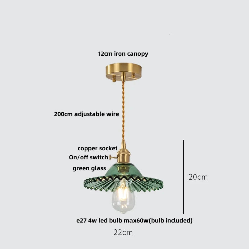 Green Nordic Pendant Light Scandinavian Kitchen
