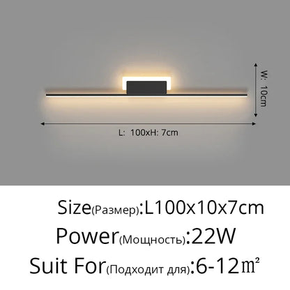 Decorbites™ LED Wandlampe: Modernes langes Line-Design für Wohnzimmer, Schlafzimmer, Flur, Innenbeleuchtung