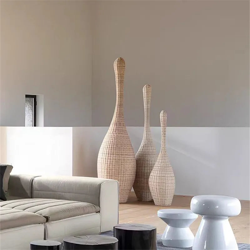 Decorbites™ Bambus-Bodenleuchte: Einzigartige Rattan-Lampe für Wohnzimmer, Schlafzimmer und Teehäuschen-Dekoration