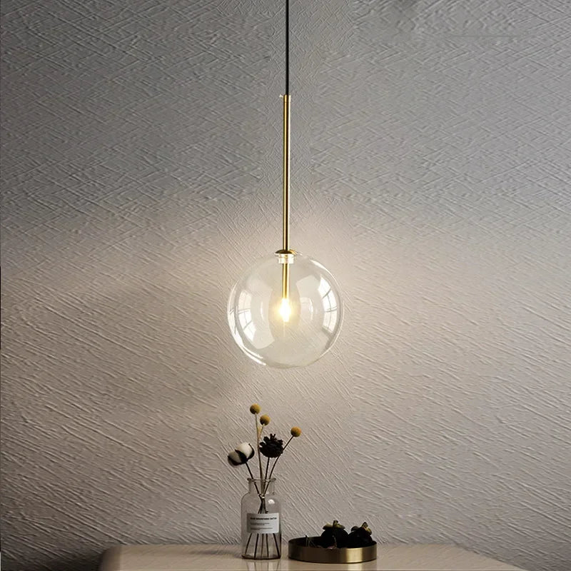 Decorbites™ Klar-Glas-Kugelleuchter-Hängeleuchte für Esszimmer-Schlafzimmer-Dekor-Beleuchtung