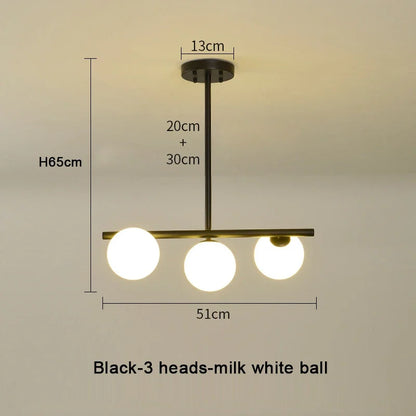 DecorBites™ Glass Ball Pendant Chandeliers LED Hanging Lights for Home Decor