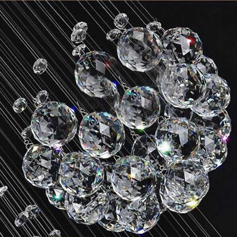 DecorBites™ Crystal Staircase Chandelier Pendant Light - Modern Luxury Large Villa Ceiling Lights