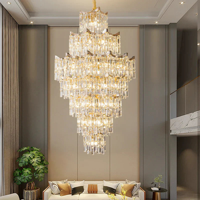 Decorbites™ Elegante Kristall-Kronleuchter für Duplex-Wohnzimmer, Hotelfoyer – Luxuriöse Atmosphäre