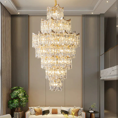 Decorbites™ Elegante Kristall-Kronleuchter für Duplex-Wohnzimmer, Hotelfoyer – Luxuriöse Atmosphäre