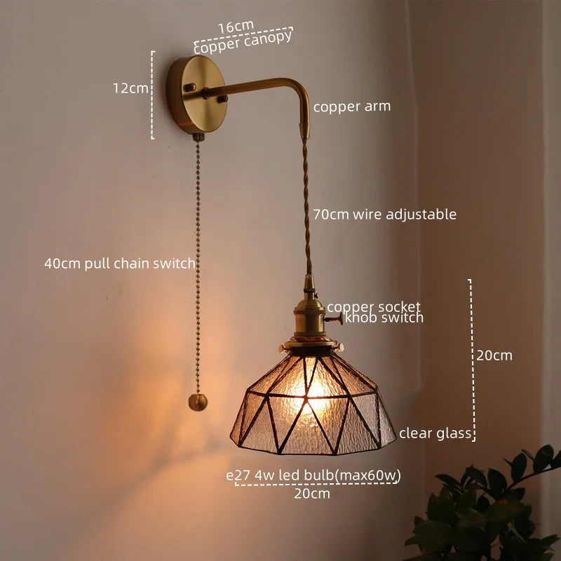 DecorBites™ LED Wall Lamps: Nordic Modern Style for Bedroom, Bathroom, Restaurant with Pull Chain Switch