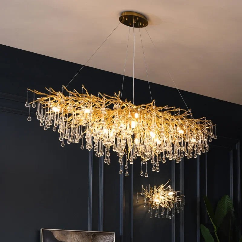 Decorbites™ Kristallzweigen-Kronleuchter für Wohn- und Schlafzimmerdekoration LED-Hängeleuchte