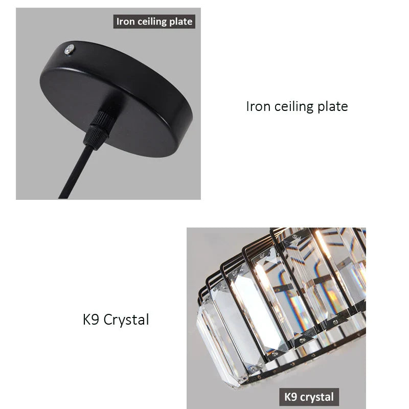 DecorBites™ Crystal Kitchen Pendant Lamp for Dining Room, Coffee Shop, and Bar
