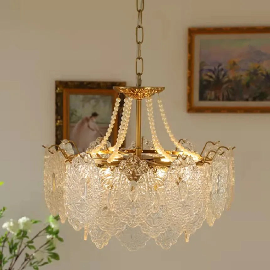 Decorbites™ Klar-Glas-LED-Kronleuchter: Moderner französischer Stil für Wohnzimmer, Schlafzimmer, Küche.