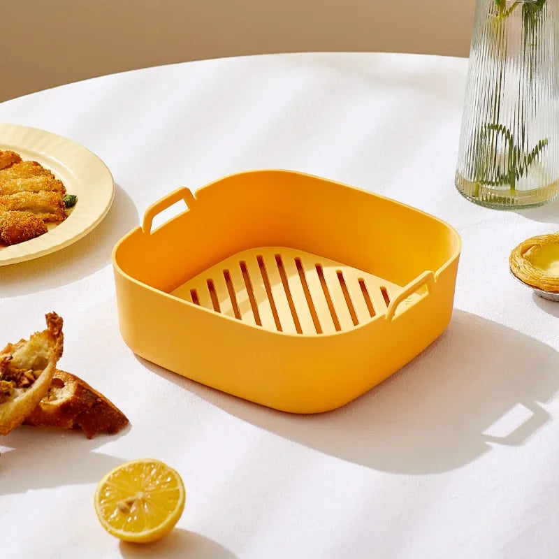 Decorbites™ Heißluftfritteuse-Ofen-Backblech-Hühnerkorb-Matte Silikon-Topf-Grillpfanne